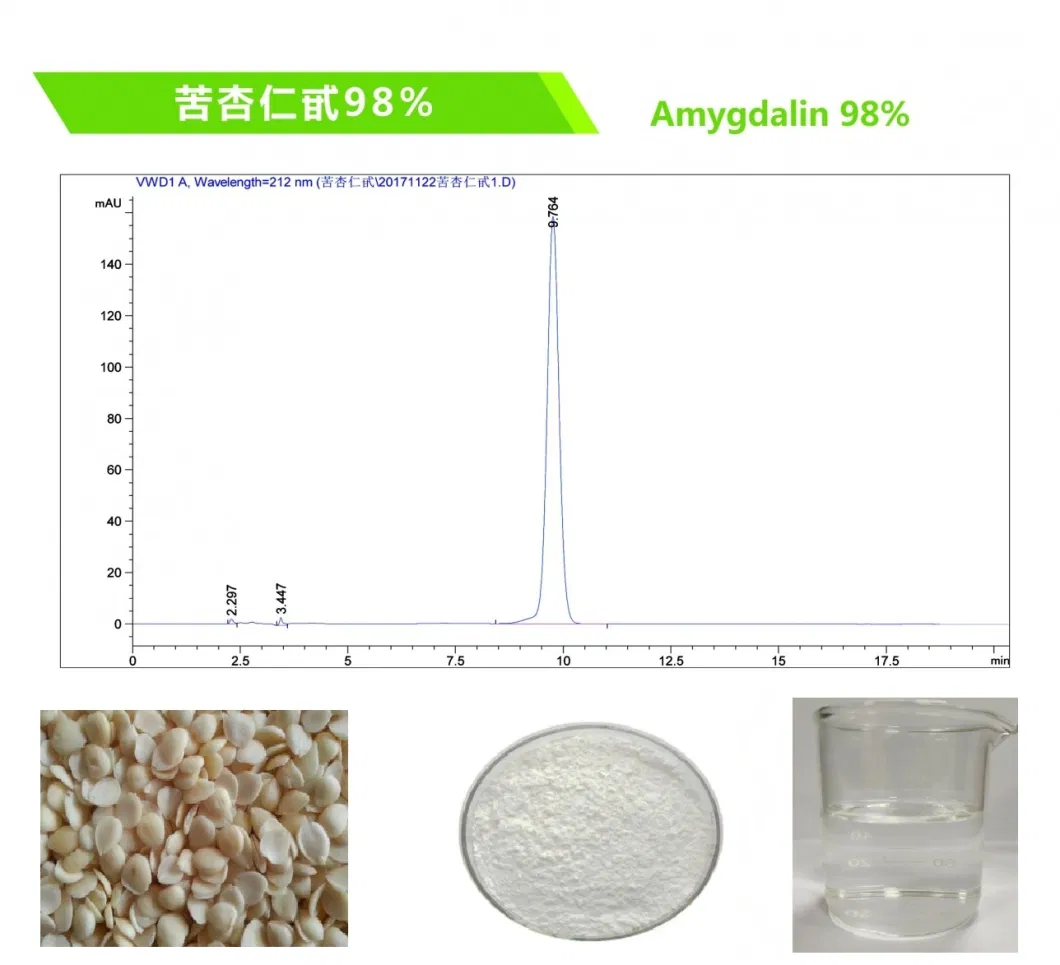E. K Herb GMP Factory Supply Customized High Quality Pure Nature Amygdalin 5%-98% HPLC White Powder Bitter Almond Extract